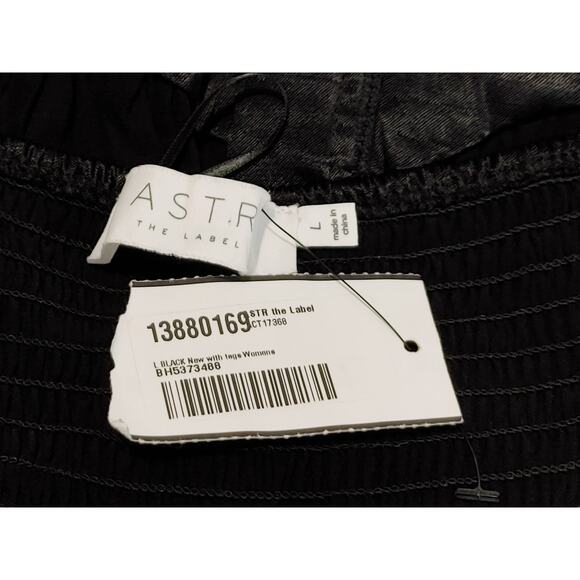 NWT ASTR The Label Tank Top Bustier Corset Crop Camisole Top Black Womens L - Picture 3 of 5